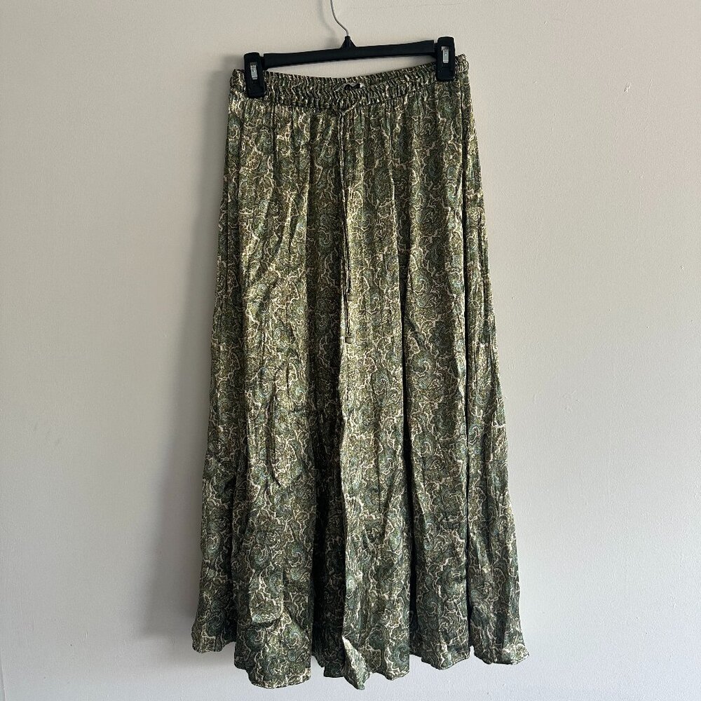 Zara Silk Midi Skirt Size M